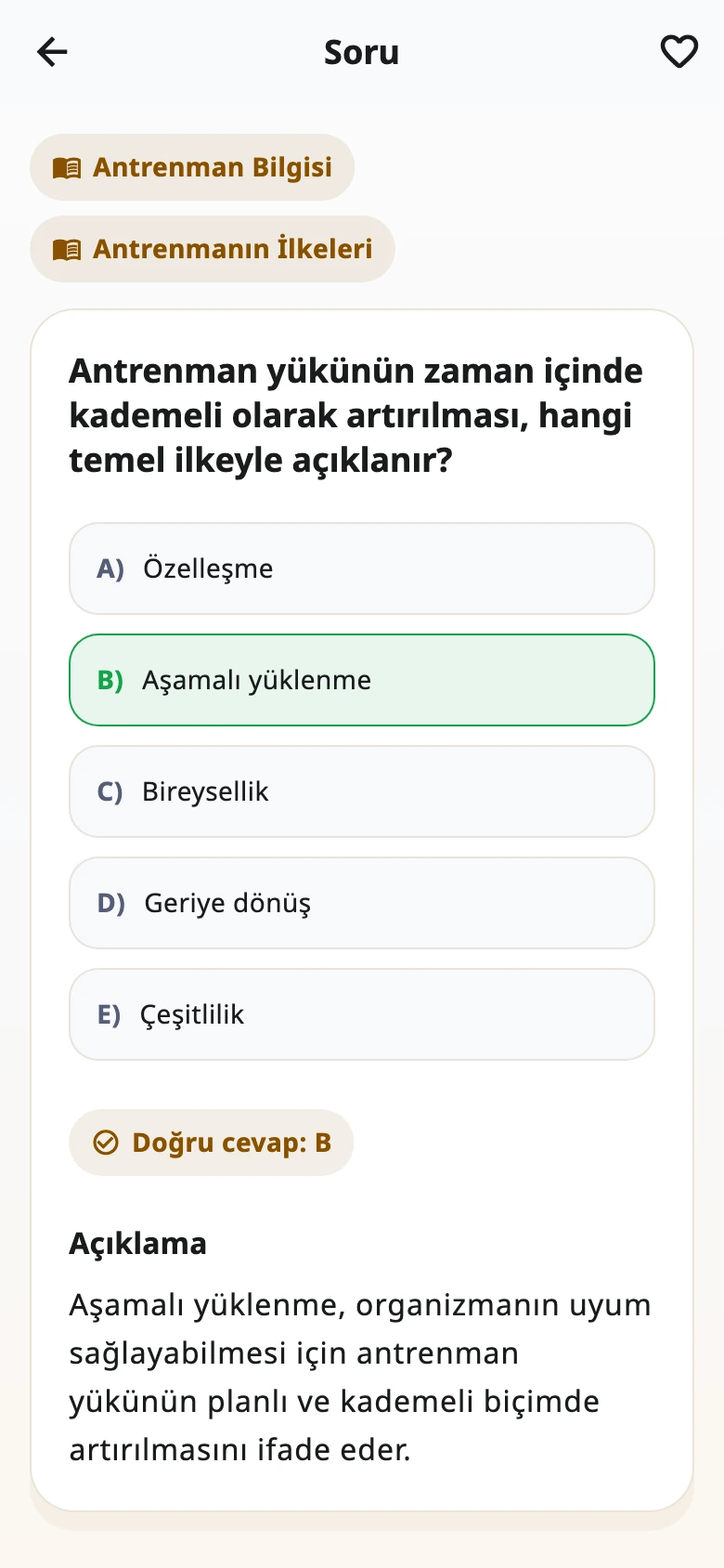 Talos Akademi konu testi ve soru çözümü ekranı